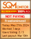 Freedominvest HYIP Status Button