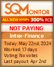 Intex-Finance HYIP Status Button