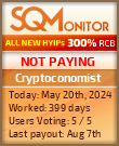Cryptoconomist HYIP Status Button