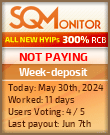 Week-deposit HYIP Status Button