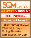 Provident Invest HYIP Status Button