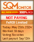 FxROI Limited HYIP Status Button