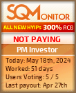 PM Investor HYIP Status Button