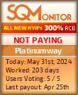 Platinumway HYIP Status Button