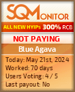 Blue Agava HYIP Status Button