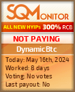 DynamicBtc HYIP Status Button