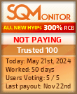 Trusted 100 HYIP Status Button