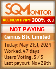 Genius Btc Limited HYIP Status Button