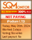 iPodium LTD HYIP Status Button