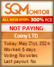 Coiny LTD HYIP Status Button