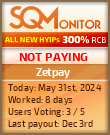 Zetpay HYIP Status Button