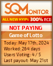 Game of Lotto HYIP Status Button