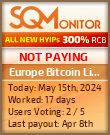 Europe Bitcoin Limited HYIP Status Button