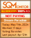 Dream-Paradise HYIP Status Button