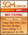 Sonar Trade HYIP Status Button
