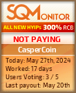 CasperCoin HYIP Status Button
