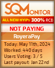 RoyeraPay HYIP Status Button