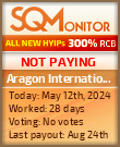 Aragon International HYIP Status Button