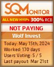 Wolf Invest HYIP Status Button