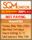 HowellBit HYIP Status Button