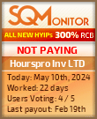 Hourspro Inv LTD HYIP Status Button