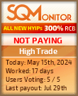 High Trade HYIP Status Button