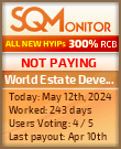 World Estate Development LTD HYIP Status Button