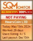 Hours Coin LTD HYIP Status Button