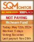 Richearn Fund HYIP Status Button