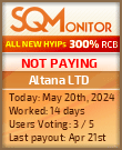 Altana LTD HYIP Status Button