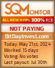 BitDayInvest.com HYIP Status Button