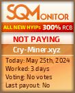 Cry-Miner.xyz HYIP Status Button
