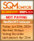 RedShiftTrade.us HYIP Status Button