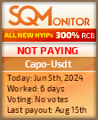 Capo-Usdt HYIP Status Button