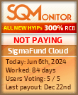 SigmaFund Cloud HYIP Status Button