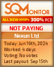 Nexun Ltd HYIP Status Button