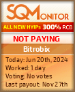 Bitrobix HYIP Status Button