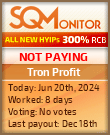 Tron Profit HYIP Status Button