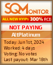 AltPlatinum HYIP Status Button