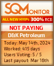 D&K Petroleum HYIP Status Button