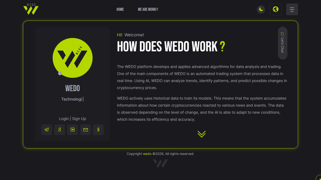 Вложить в WEDO wedo.trading