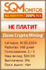 Кнопка Статуса для Хайпа Zioxo Crypto Mining