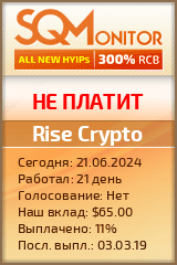 Кнопка Статуса для Хайпа Rise Crypto