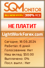 Кнопка Статуса для Хайпа LightWorkForex.com