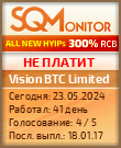 Кнопка Статуса для Хайпа Vision BTC Limited