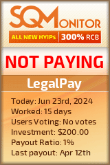 LegalPay HYIP Status Button