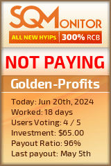 Golden-Profits HYIP Status Button
