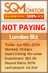 London Biz HYIP Status Button