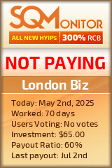 London Biz HYIP Status Button