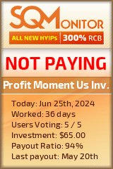 Profit Moment Us Inv. HYIP Status Button